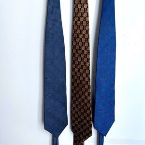 Men’s designer silk ties (3) Brioni and Neo Bill Blass